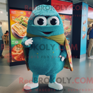Mascot character of a Teal...