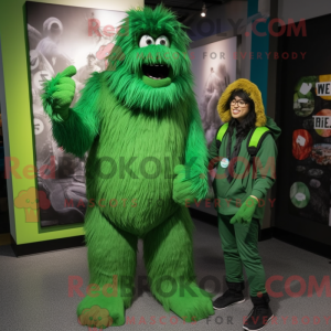 Mascot character of a Green...