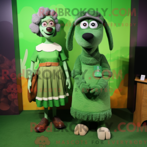 Maskotkarakter av en Green...