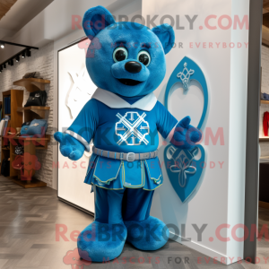 Mascot character of a Blue...