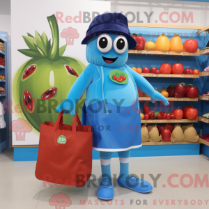 Mascot character of a Blue...