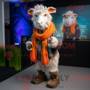 Característica de máscara de uma pessoa com medo de jakke e skjerf - Mascotes de cabra - REBROKO_394095 - RedBrokoly.com
