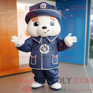 Mascot character of a Navy...