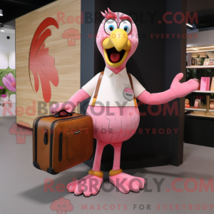 Mascot character of a Pink...