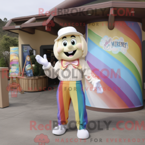 Maskot postava krémové duhy...