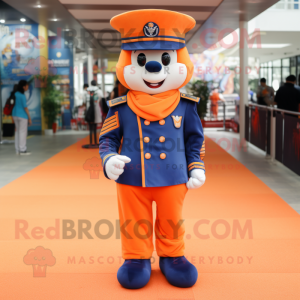 Orange Navy Soldier maskot...