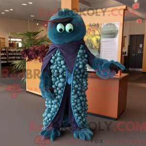 Mascot character of a Teal...