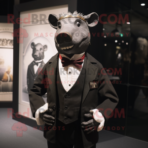 nan Wild Boar mascot costume character dressed with a Tuxedo and Pocket squares