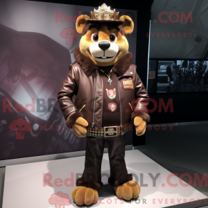 Mascot character of a Brown...