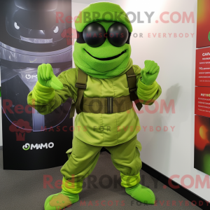 Postava maskota Lime Green...