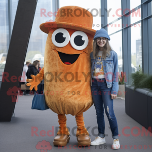 Maskot postava Rust Apricot...
