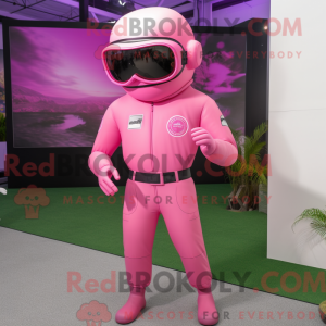 Mascot character of a Pink...