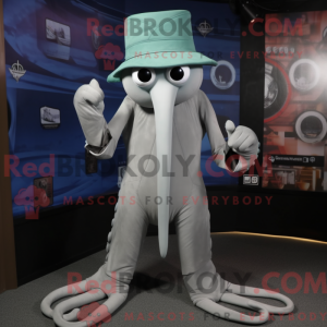 Mascot character of a Gray...
