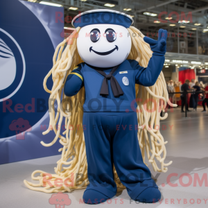 Maskotfigur av en Navy...
