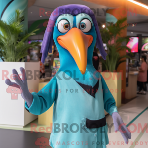 Mascot character of a Cyan...
