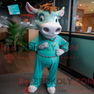 Mascot character of a Teal...