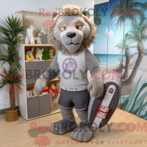 Maskottchen eines grauen...