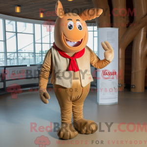 Mascot character of a Tan...