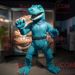 Mascot character of a Cyan...