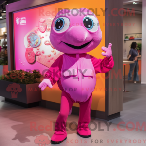 Máscara de proteção rosa...