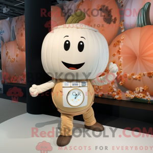 Mascot character of a Beige...