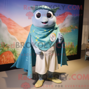 Personagem de máscara de Stingray usando bermudas e roupas - Mascotes arraias - REBROKO_394601 - RedBrokoly.com