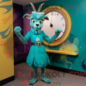 Mascot character of a Teal...
