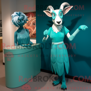 Mascot character of a Teal...