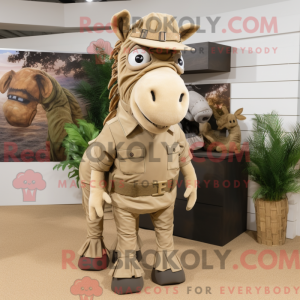 Mascot karakter van een Tan...