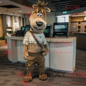 Mascot karakter van een Tan...