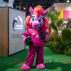 Máscara de cor magenta...