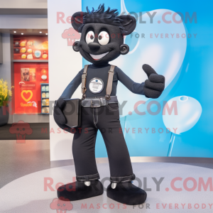 Maskot postava černého...