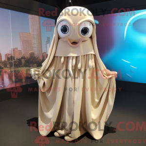 Mascot character of a Beige...