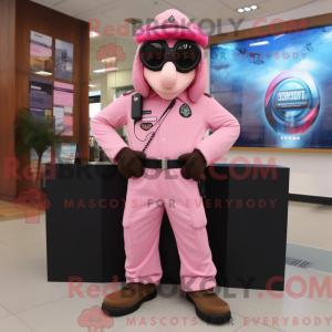 Mascottefiguur van een Pink...