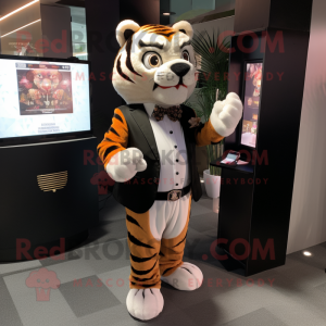 Tan Tiger maskot kostume...