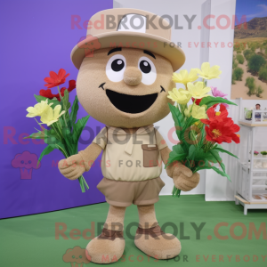 Maskot postava Tan Bouquet...