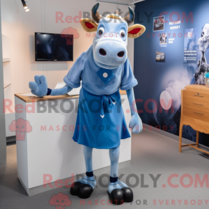Maskottchen einer blauen...