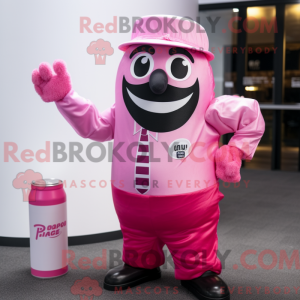 Mascot character of a Pink...
