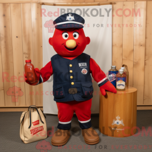 Mascot character of a Navy...