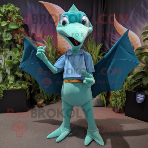 Teal Pterodactyl mascotte...