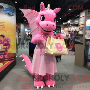 Mascot character of a Pink...