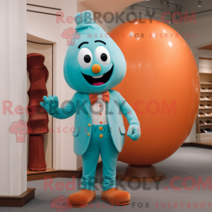 Mascot character of a Cyan...