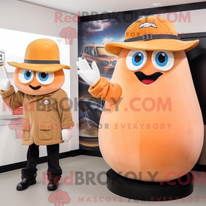 Mascot character of a Peach...