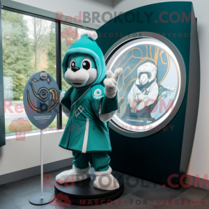 Mascot character of a Teal...