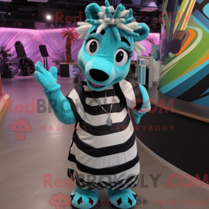 Mascot character of a Teal...