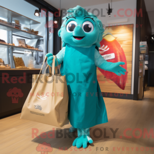 Maskotkarakter av en Teal...