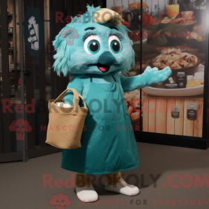 Mascot character of a Teal...