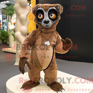 Mascot character of a Brown...