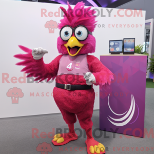 Máscara de cor magenta...
