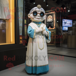 nan Television mascot costume character dressed with a Empire Waist Dress and Watches
